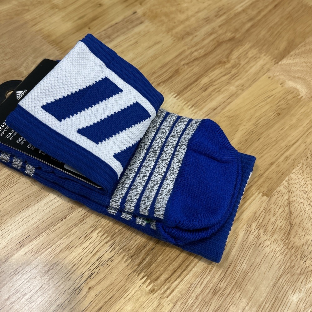 adidas Aeroready Unisex Creator 365 Crew Socks Medium Blue Cushioned Basketball - Picture 3 of 6